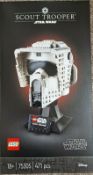 Area F1. 75305 Scout Trooper Helmet Lego Set