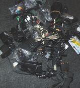Area Zz1A. a Large Box of Wires, Power Units, Laptop Charges