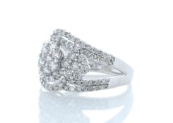 14ct Gold Flower Cluster Diamond Ring 2.00ct