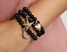 Brand new Black beaded bracelet using Swarovski Crystal x 20 RRP £450