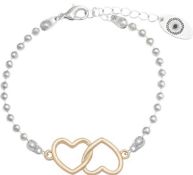 Brand New Silver Plated Beaded New Heart Bracelets x 10 RRP £400