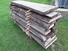 15 x Hardwood Timber Air Dried Sawn Waney Edge/ Live Edge English Ash Boards / Slabs