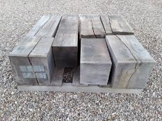 7 x Job Lot Hardwood Timber Dry English Rustic Oak / Beam Offcuts