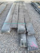 13 x Hardwood Air Dried Square Edge English Oak Timber Boards / Slabs