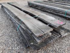 10 x Hardwood Air Dried Sawn Waney Edge / Live Edge English Oak Boards / Slabs