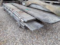 18 x Hardwood Air Dried Sawn Waney Edge / Live Edge English Oak Boards / Slabs