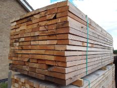 50 x Softwood Fresh Sawn Timber Mixed Larch / Douglas Fencing Rails 2