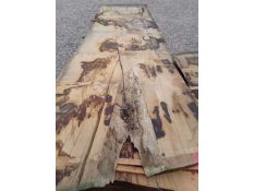 Hardwood Air Dried Sawn Timber Waney Edge / Live Edge English Sweet Chestnut Slab / Table Top