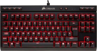 Corsair Gaming Red Backlit 10 Key-Less Gaming Keyboard. RRP £74.99 - GRADE U