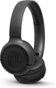 JBL TUNE 500BT - On-Ear Wireless Bluetooth Headphone - Black. RRP £45 - GRADE U