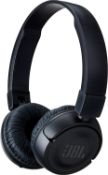 JBL T450BT Wireless On-Ear Headphones with Built-in Remote and Microphone. RRP £54.95 - GRADE U