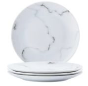 Title: (65/R8) Lot RRP £145. Marble Effect Porcelain Dinner Set. 12x Dinner Plate, 27x Side Plate,