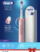 Title: (90/7H) Lot RRP £180. 2x Oral-B Items. 1x Pro 3 3500 3D White With Travel Case Pink RRP £