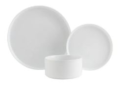Title: (62/R8) Lot RRP £80. Simply White Porcelain 33 Piece Diner Set. 11x Dinner Plate, 12x Bowl,