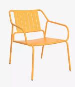 Item Description - John Lewis ANYDAY Brights Metal Garden Lounge Chair, Melon Yellow - Stock...