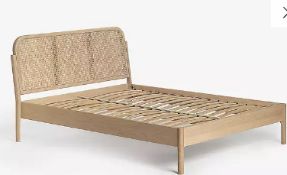 Item Description - John Lewis Rattan Bed Frame, Double, Oak - Stock Number - 80350108 -...