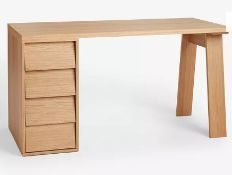Item Description - John Lewis Louvre Desk, Natural, FSC Certified (Oak Veneered Chipboard) -...