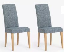 Item Description - John Lewis ANYDAY Slender Dining Chairs, Set of 2, Aquaclean Blue - Stock...