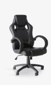 Item Description - Alphason Daytona Faux Leather Racing Office Chair, Black - Stock Number...