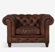 Halo Earle Chesterfield Leather Armchair, Antique Whisky RI002988530 Goods are faulty Parts fail...