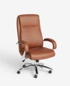 John Lewis Ratio Faux Leather Office Chair, Tan RI002990039 Goods are faulty Unable to construct...