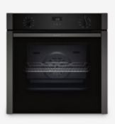 Neff N50 Slide and Hide B3ACE4HG0B Built Under Electric Single Oven, Graphite Grey Pat tested- 2...