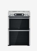 Hotpoint HDM67G0C2CX/UK Gas Cooker, Silver returned opened . pat tested del-51849160.