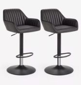 John Lewis Brooks Gas Lift Adjustable Bar Chairs, Set of 2, Grey - Goods are faulty Faulty exten...