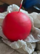 Box of Red Ball Candles Large