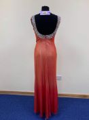 Bronze/Red Pageant Dress Size 8.