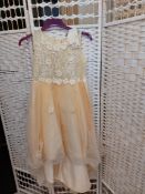 Gold Flowergirl Dress Age 8