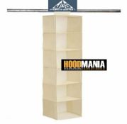 10 x Hanging Shoe Storage Canvas Hanger Holder Cream / Ivory Wardrobe Space saver