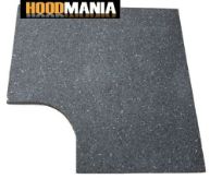 Wilsonart Earthstone Kitchen Worktop Corner Section Dark Grey 950mm x 950mm