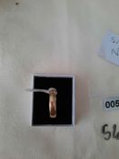Silver Gold Plated Wedding Band RRP £75. 0052/545
