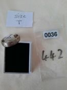 Sterling Silver Men's 6 Mm Wedding Band With Diamond Cut Engraved Central Line. RRP £89. 0036/4...