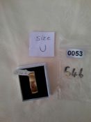 Silver Gold Plated Wedding Band RRP £75. 0053/546