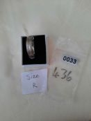 Sterling Silver Men's 6 Mm Wedding Band. Diamond Cut Engraved RRP £89 0033/436