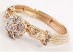 14Kt Women Mix Pink Diamond Ring, 0.31Ct