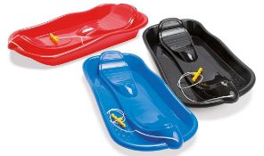 (113/2J) Lot RRP £100. 5x NEW Dantoy Plastic Snow Sledge With Pull Cord RRP £20 Each. (3x Red 1x...