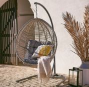 (101/R3) RRP £360. Hartington Florence Collection Hanging Egg Chair. Powder Coated Steel Frame. H...
