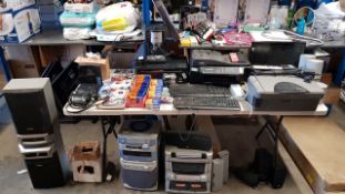 (124/7G/Tbl) Retro Tech Lot – Contents Of Table + Floor - Approx 50x Items. To Include Goodmans...