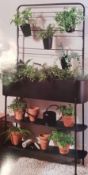 (23/2B) Lot RRP £157. 7x Items. 1x Black Metal Plant Display Unit RRP £30. 2x Metal Plant Stand R...
