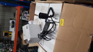 (67/6O) 22x Black Modern Lamp Base With Switch. (All Units Appear New, In Sealed Boxes).