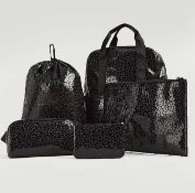 (68/6N) 12x Mixed Bag / Lunch Bag Items. To Include Black Animal Print 5 Piece Bag Set. 1x PS5 Lu...