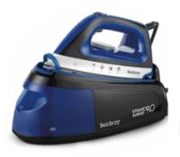 (61/6M) Lot RRP £90 Ð 2x Iron Items. 1x Beldray Steam Pro Surge 2400W Blue RRP £45. 1x Breville...