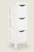 (71/5A) Lot RRP £175 Contents Of Shelf Ð 27 Items. 2x White 3 Drawer Bathroom Storage RRP £30 Ea...