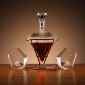 (35/6A) Lot RRP £180. 4x Diamond Decanter With Glasses Set RRP £45 Each. (2x Units Complete, 2x U...