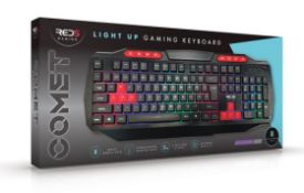Title: (173/6G) Lot RRP £155 - 6x Red5 Gaming Items. 4x Comet Light Up Gaming Keyboard RRP £20 (1x