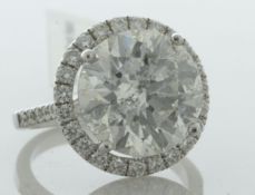 18ct White Gold Halo Setting Ring 8.00