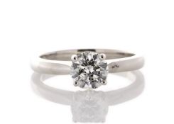 Platinum Single Stone Claw Set Diamond Ring 1.07